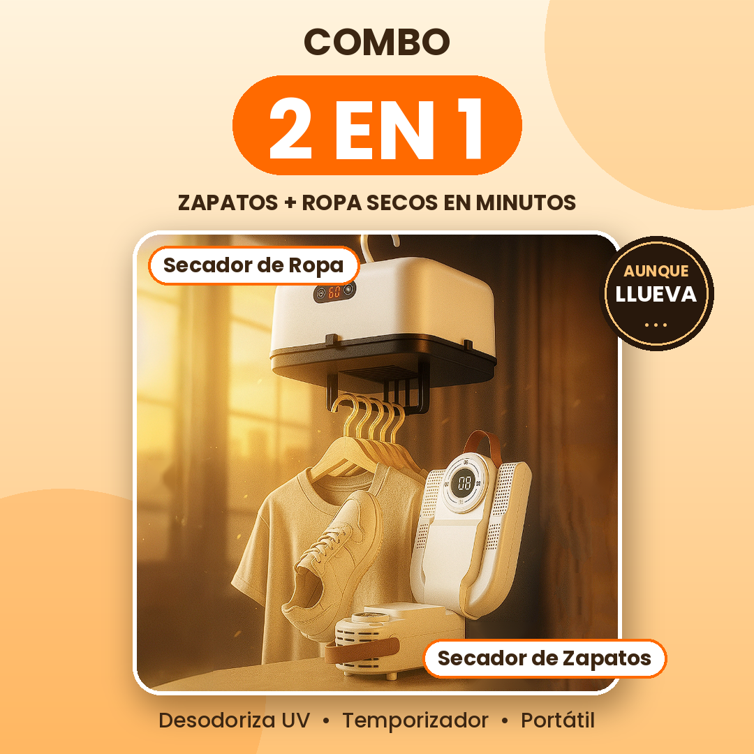 Combo Seca Rápido 360° – Adiós a la Ropa y Zapatos Mojados