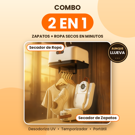 Combo Seca Rápido 360° – Adiós a la Ropa y Zapatos Mojados