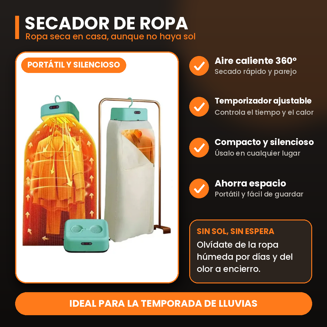 Combo Seca Rápido 360° – Adiós a la Ropa y Zapatos Mojados